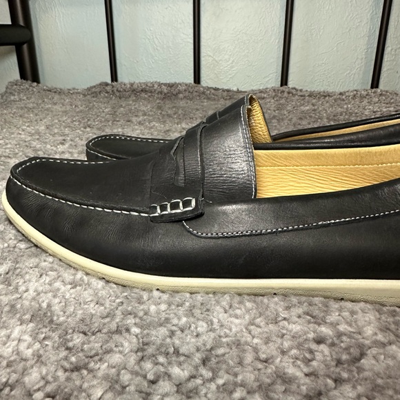 Mercanti Fiorentini Men's Navy Leather Loafers Size 12 - Picture 5 of 9